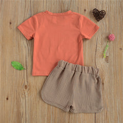 NEW Toddler Kids Boys/ Girls Casual Sets Summer 2PC  T-shirt+Cotton Shorts Suits