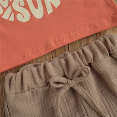 NEW Toddler Kids Boys/ Girls Casual Sets Summer 2PC  T-shirt+Cotton Shorts Suits