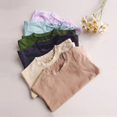 Cozy Kids Matching Everyday Neutrals 2pc Set For Boy/ Girls T-Shirt Shorts