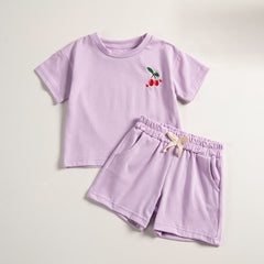 Summer Toddler Girls / Boys Casual Days Baby 2pc Short Sleeve T-shirt Shorts