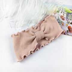 Baby Girls Solid Twisted Knotted Ruffled Hairband