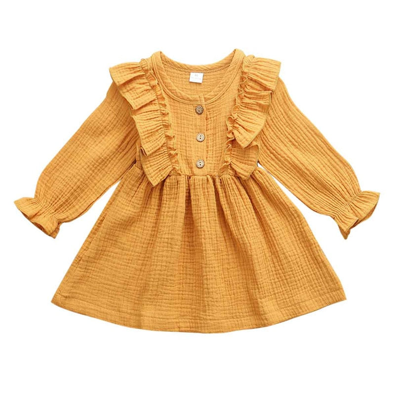 Cozy kid Toddler Girls Cottage Princess Ruffled Dress