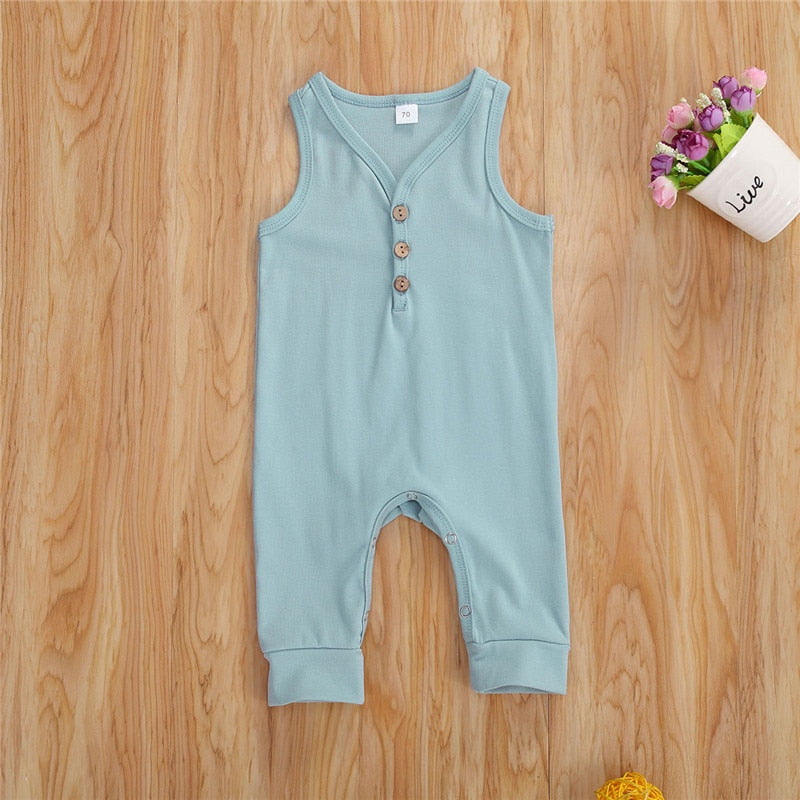 NEW! Baby Boys RomperToddler Sleeveless V-neck Rompers Jumpsuits Infant/ Baby