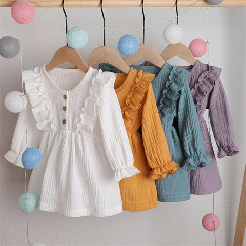 Cozy kid Toddler Girls Cottage Princess Ruffled Dress