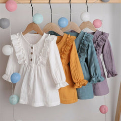 Cozy kid Toddler Girls Cottage Princess Ruffled Dress
