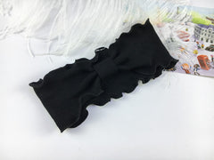 Baby Girls Solid Twisted Knotted Ruffled Hairband
