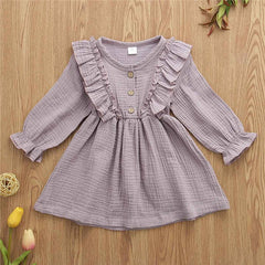 Cozy kid Toddler Girls Cottage Princess Ruffled Dress