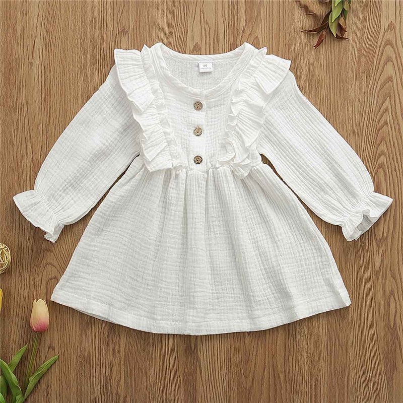 Cozy kid Toddler Girls Cottage Princess Ruffled Dress