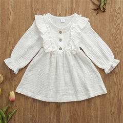 Cozy kid Toddler Girls Cottage Princess Ruffled Dress