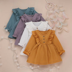 Cozy kid Toddler Girls Cottage Princess Ruffled Dress