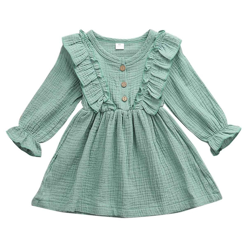Cozy kid Toddler Girls Cottage Princess Ruffled Dress