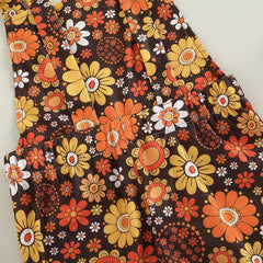 Girls floral  Jumpsuits Ribbed Floral Print Sleeveless Backless Jumpsuits Flare Long Pants Clothes