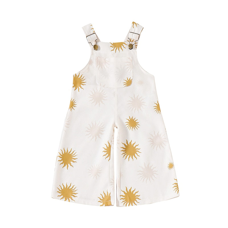 Summer Sun floral Girls Jumpsuits Suspender Pants