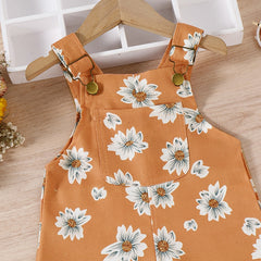 Summer Sun floral Girls Jumpsuits Suspender Pants