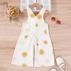 Summer Sun floral Girls Jumpsuits Suspender Pants