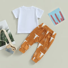 Summer Toddlers Kids short-sleeve Cattle Sets