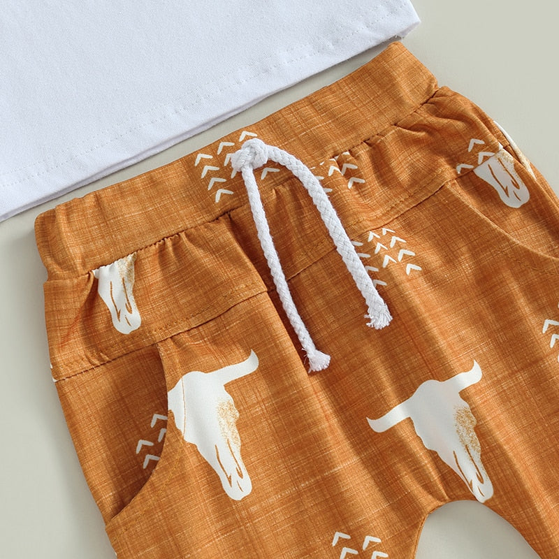Summer Toddlers Kids short-sleeve Cattle Sets