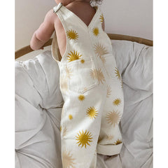 Summer Sun floral Girls Jumpsuits Suspender Pants