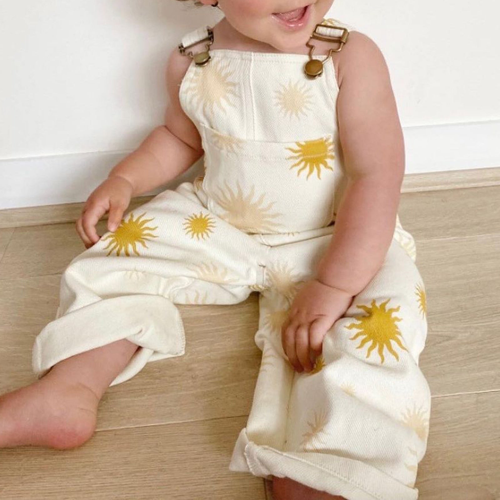 Summer Sun floral Girls Jumpsuits Suspender Pants
