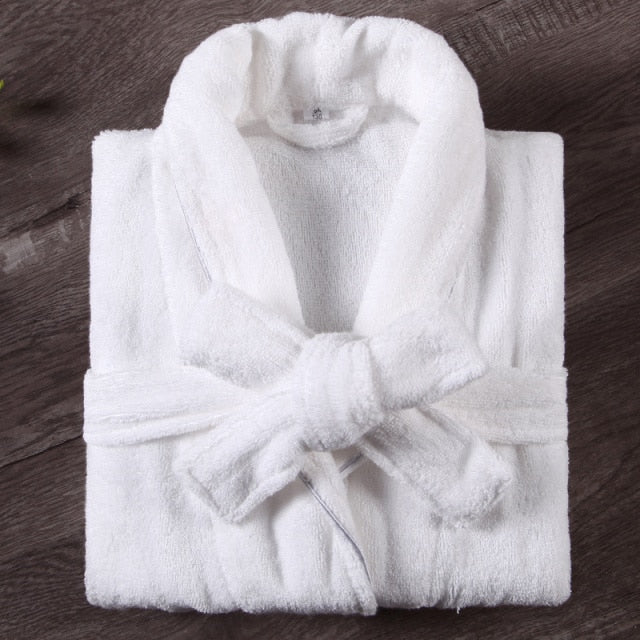 Children's Terry Bathrobe Boys Girls Cotton Thicken Towel Bath Robe Swimming Turn-up Collar Little Girl Robes Dressing Gown Kids
