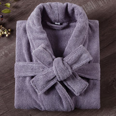 Children's Terry Bathrobe Boys Girls Cotton Thicken Towel Bath Robe Swimming Turn-up Collar Little Girl Robes Dressing Gown Kids