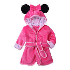 Plush Kids Robe 2021 Bathrobe Girl Mouse Soft Flannel Robe Pajamas Baby Kids Warm Clothes 2-6Y