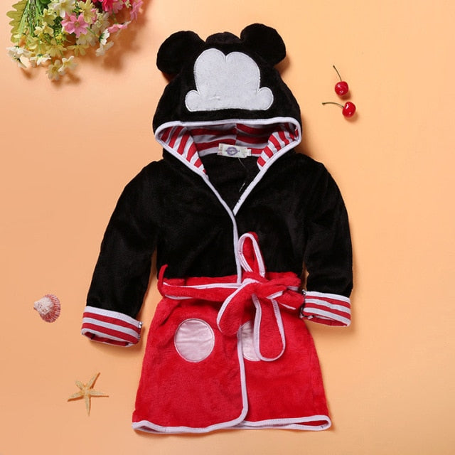 Plush Kids Robe 2021 Bathrobe Girl Mouse Soft Flannel Robe Pajamas Baby Kids Warm Clothes 2-6Y