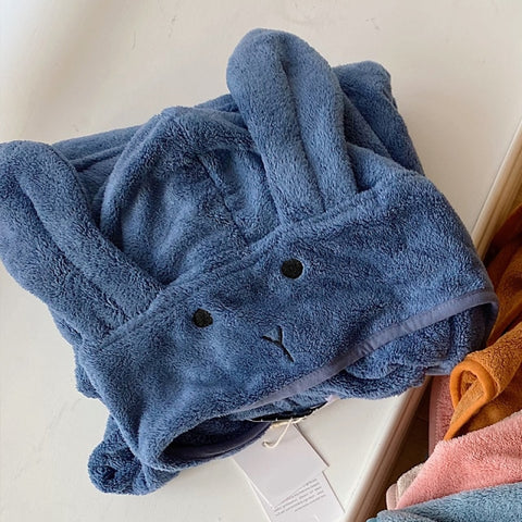 Baby Robe Rabbit Hoodie Cloak Girl Boys Sleepwear Bath Towels Kids Soft Bathrobe Pajamas Children's Clothing Costumes