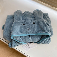 Baby Robe Rabbit Hoodie Cloak Girl Boys Sleepwear Bath Towels Kids Soft Bathrobe Pajamas Children's Clothing Costumes