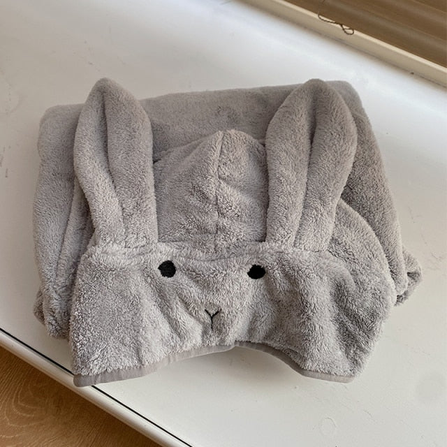 Baby Robe Rabbit Hoodie Cloak Girl Boys Sleepwear Bath Towels Kids Soft Bathrobe Pajamas Children's Clothing Costumes