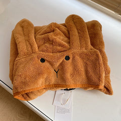 Baby Robe Rabbit Hoodie Cloak Girl Boys Sleepwear Bath Towels Kids Soft Bathrobe Pajamas Children's Clothing Costumes