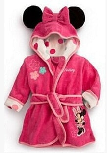 Flannel Cartoon Mouse & Friends pajama Bathrobe.