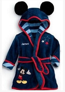 Flannel Cartoon Mouse & Friends pajama Bathrobe.