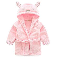 Baby Girls Boys Robes Children Bathrobe Hooded Cap Soft Velvet Robe Pajama Kids Coral Warm Clothes Baby Lovely Home Clothes