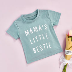 Summer Causal 'mama's little bestie' Kids Girls short sleeve T-shirt