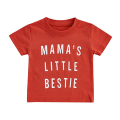 Summer Causal 'mama's little bestie' Kids Girls short sleeve T-shirt