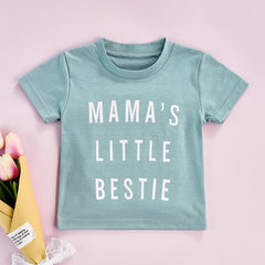 Summer Causal 'mama's little bestie' Kids Girls short sleeve T-shirt