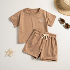 Summer Toddler Girls / Boys Casual Days Baby 2pc Short Sleeve T-shirt Shorts