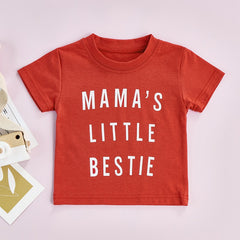 Summer Causal 'mama's little bestie' Kids Girls short sleeve T-shirt