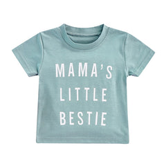 Summer Causal 'mama's little bestie' Kids Girls short sleeve T-shirt