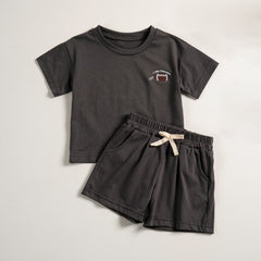 Summer Toddler Girls / Boys Casual Days Baby 2pc Short Sleeve T-shirt Shorts