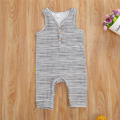 NEW! Baby Boys RomperToddler Sleeveless V-neck Rompers Jumpsuits Infant/ Baby