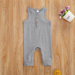 NEW! Baby Boys RomperToddler Sleeveless V-neck Rompers Jumpsuits Infant/ Baby