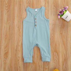 NEW! Baby Boys RomperToddler Sleeveless V-neck Rompers Jumpsuits Infant/ Baby