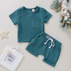 Cozy kids Cotton Linen Casual Short Sets