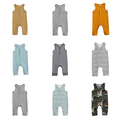 NEW! Baby Boys RomperToddler Sleeveless V-neck Rompers Jumpsuits Infant/ Baby