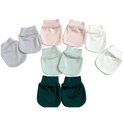 Bamboo Fiber Baby Hat +Gloves +Soft Headwear Sleep  0-24m