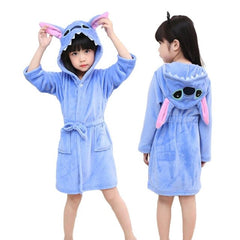 Children Bathrobe Baby Bath Robe Animal Rainbow Unicorn Hooded Bathrobes Girls Kids Sleepwear