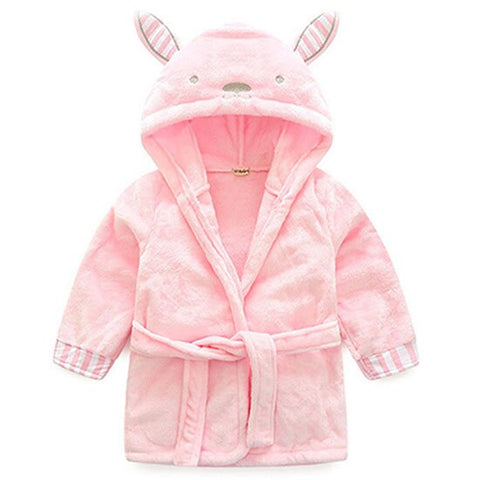 Baby Girls Boys Robes Children Bathrobe Hooded Cap Soft Velvet Robe Pajama Kids Coral Warm Clothes Baby Lovely Home Clothes